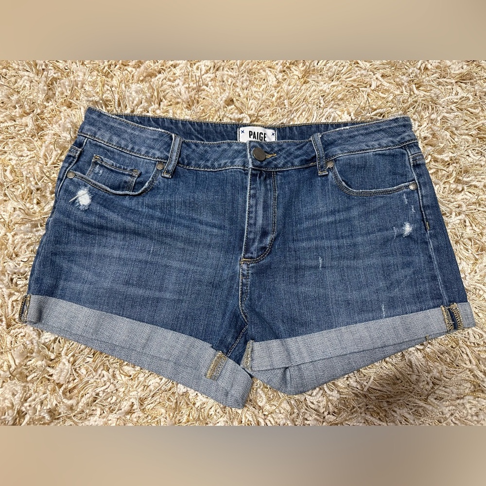 PAIGE cuffed Denim Shorts